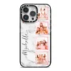 Marble-Photo-Strip-Personalised-iPhone-14-Pro-Max-Black-Impact-Case-on-Silver-phone Personalised Phone Cases